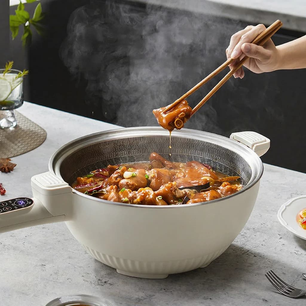 스테인리스 찜기 포함 6L 전기 쿡포트